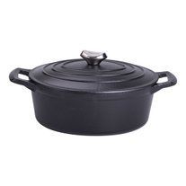 Гусятниця чавунна з кришкою на 3 літри &Oslash;22 см Чорна HP-1-11 HP-1-11 фото