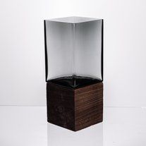 Ваза для квітів квадратная скляна 10&times;10&times;25 (см) декоративна ваза 1.5 (л) із товстого скла HP-19-160-3 HP-19-160-3 фото
