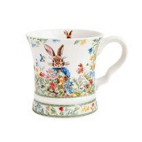 Чашка порцелянова Garden Rabbits 300 мл з підставкою і ложкою HP-7323-1 фото