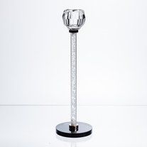 Підсвічник скляний Crystal Pillar 27 см на чорній основі HP-7-25 фото