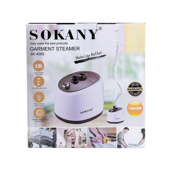Підлоговий відпарювач для одягу Sokany а 2 л 1800 Вт SK4005BR фото