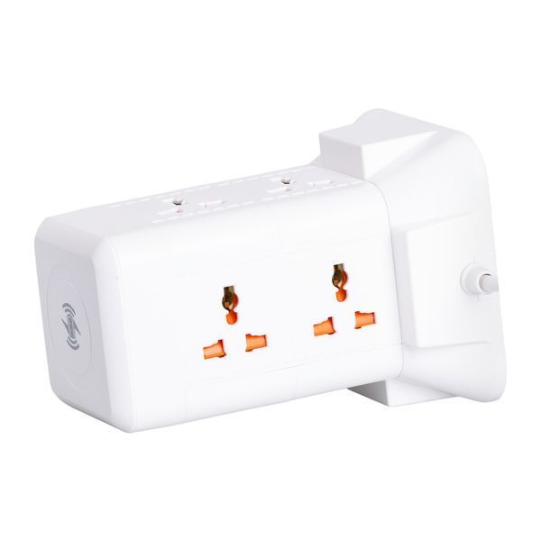 Мережевий фільтр подовжувач 2.8 м з лампою на 6 універсальних розеток з 2 USB, 1 Type-C, бездротова зарядка HP-5-1 HP-5-1 фото
