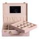 Скринька для прикрас з еко шкіри 2 яруси із дзеркалом органайзер для ювелірних виробів HP-5-15W HP-5-15P фото 4
