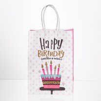 Набір подарункових пакетів з паперу 12 (шт.) Happy Birthday картонні гарні пакети для подарунків 15&times;8&times;21 (см) HP-10359-23PK фото