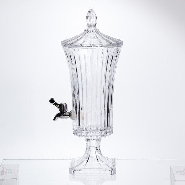 Лимонадниця скляна на ніжці Patterned Pitcher 2 л з краником HP-34-70 фото