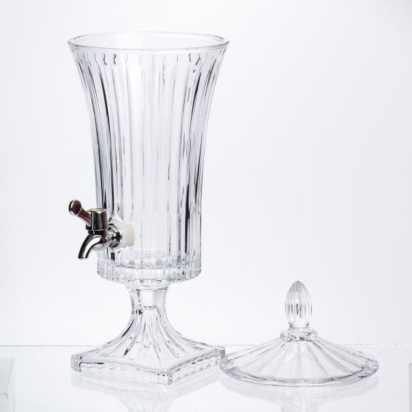 Лимонадниця скляна на ніжці Patterned Pitcher 2 л з краником HP-34-70 фото