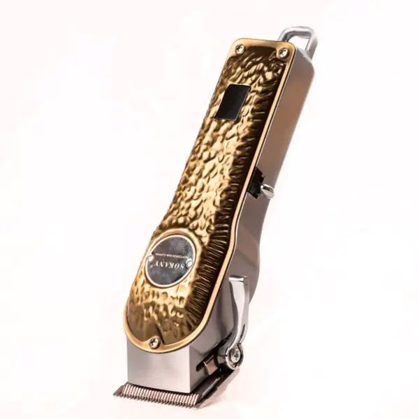 Машинка для стрижки Sokany SK-LF-9976 акумуляторна з 4 насадками та USB золото SKLF9976GL фото