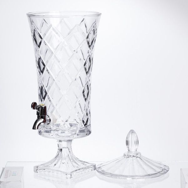 Лимонадниця скляна на ніжці Crystal Dispenser 4.5 л з краником HP-34-67 фото