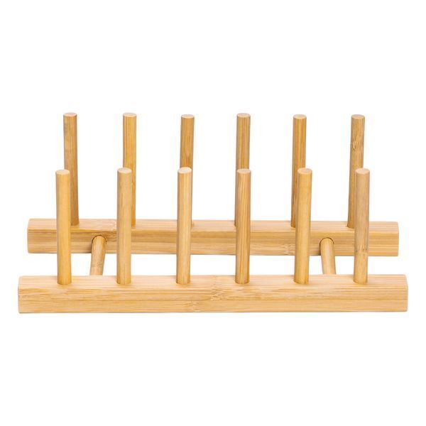 Підставка для тарілок та кришок дерев'яна на кухню 24.5&times;12&times;9.5 (см) HB-40-12 HB-40-12 фото