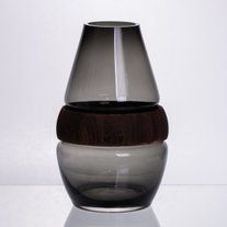 Скляна ваза з деревом кругла прозора HP-32-6 HP-32-6 фото