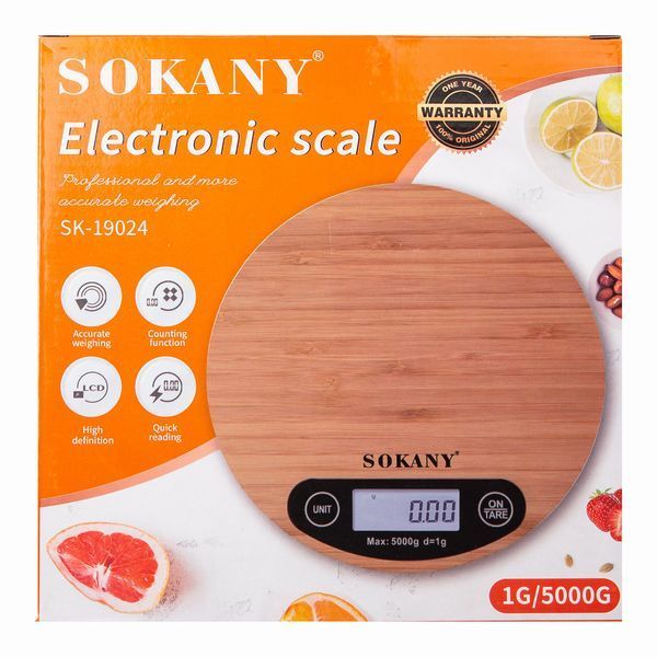 Кухонні ваги Sokany SK-19024 електронні до 5 кг SK-19024 фото