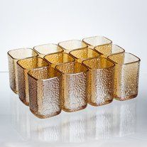 Набір склянок для напоїв Frozen Cube 12 штук по 195 мл, коричневий HP-17-43 фото
