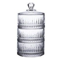 Цукерниця триярусна скляна з кришкою &Oslash; 10 см HP-YH-16 HP-YH-16 фото
