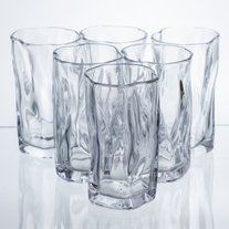 Набір склянок для напоїв Crinkle Glass 6 штук по 270 мл HP-17-62 фото