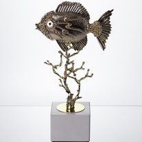 Статуетка Gold Fish 16*8*30 см металева HP-7-18 фото