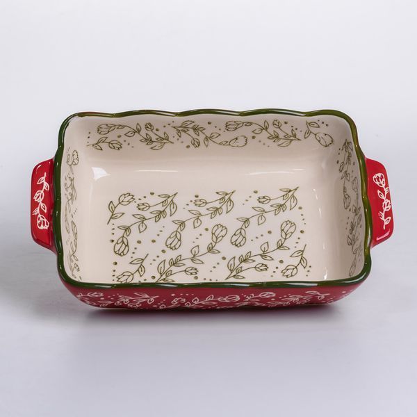 Форма для випікання Vintage 23&times;14&times;5 (см) прямокутна форма для випікання в духовці з ручками Червона HM05-09 HM05-09 фото