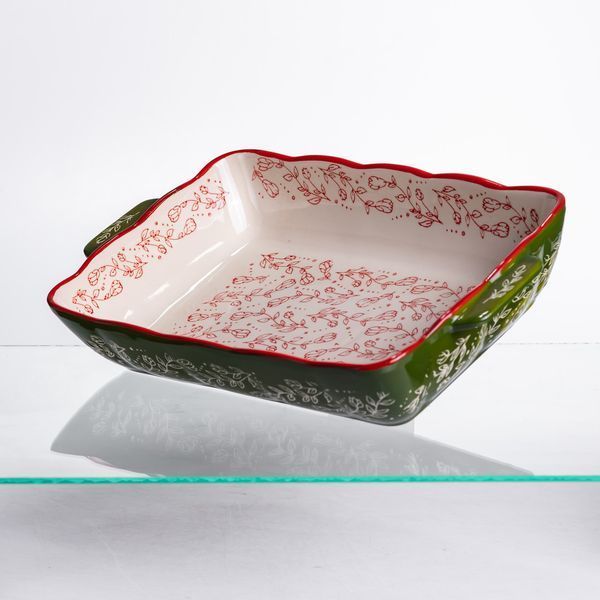 Форма для запікання Vintage 33&times;21&times;5.5 (см) прямокутна з ручками Зелена HM05-11 HM05-11 фото