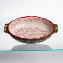 Форма для запікання Vintage 25&times;15&times;5 (см) овальна з ручками Зелена HM05-01 HM05-01 фото