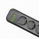 Мережевий фільтр-подовжувач 3 розетки і 3 USB A + 1 Type-C на 5 метрів HP-5-36 фото 3